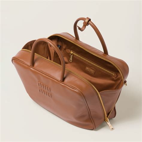 cognac miu adventure bag.